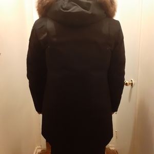 Black elongated black men's coat